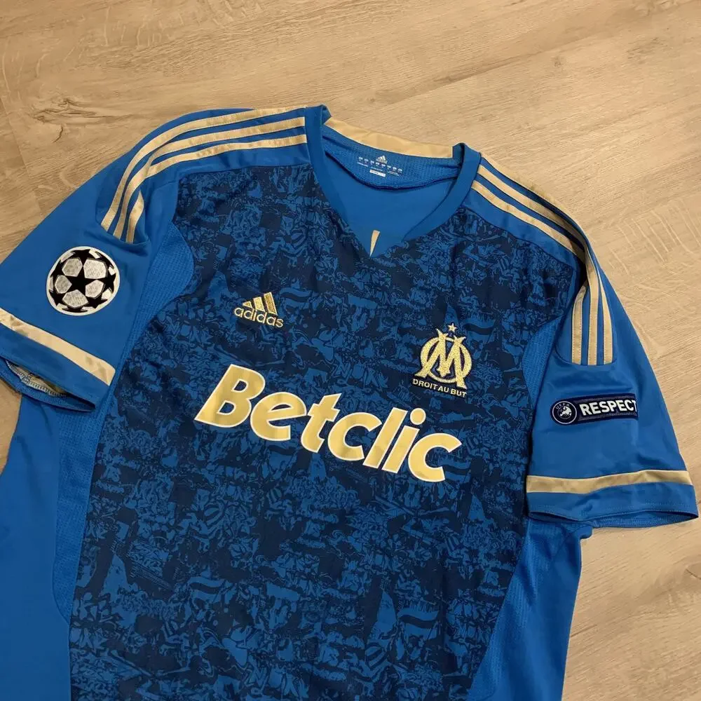 Adidas Olympique de Marseille FC 2011/12 Soccer Jersey #13 Football Mens XL Blue